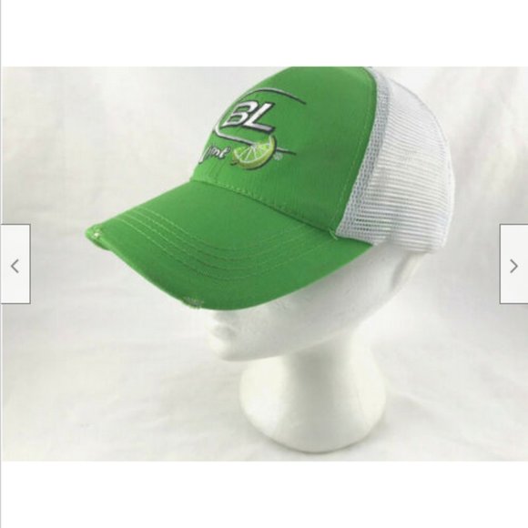 Bud Light Lime Baseball Cap Trucker Snapback Distressed Hat - Picture 5 of 7